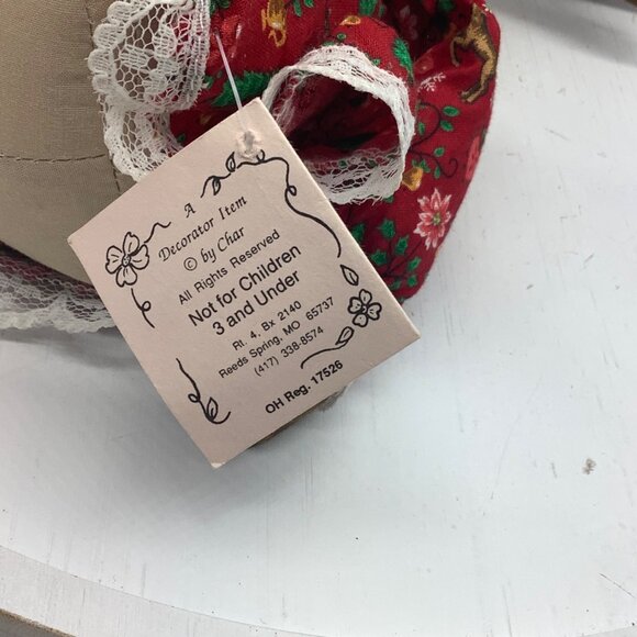 Vtg 1993 Reba Reindeer Plush Stuffed Animal Handmade Ozark Mountain Crafts 16" - Picture 5 of 9